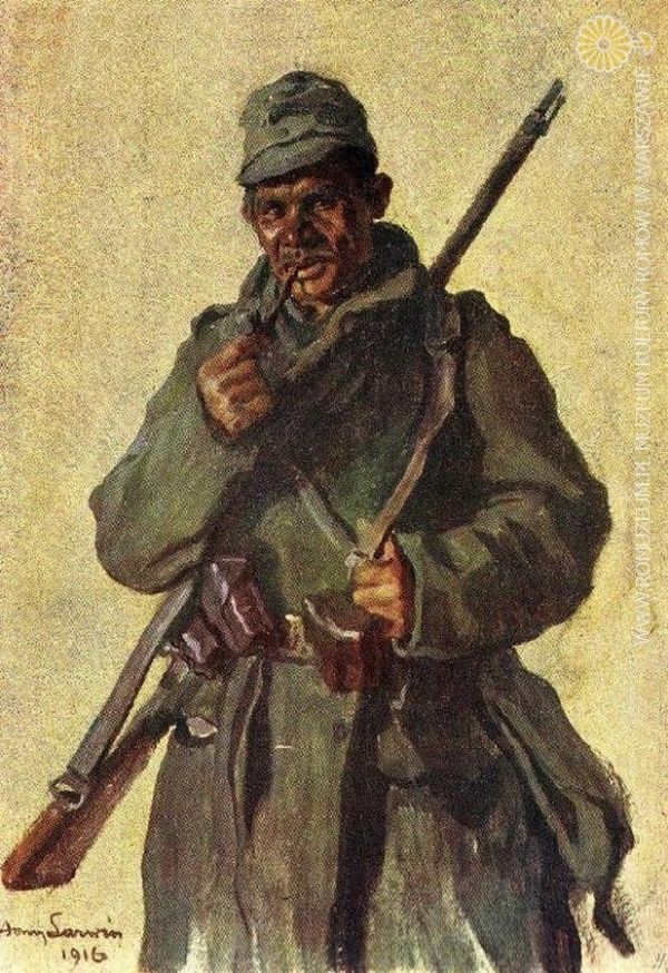 Hans Larwin, Cygan węgierskiego regimentu piechoty